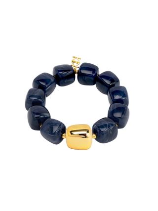 Tessa Puffy Square Beaded Stretch Bracelet