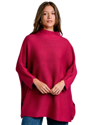 M5720-1 Boho Sweater, Holly Berry