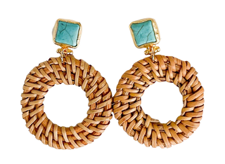 Wicker Circle Turquoise Post