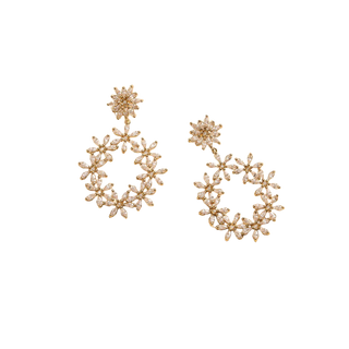 Dottie Lux Earrings, Gold/Clear