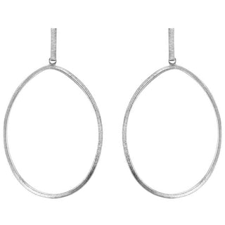 Twisted Oval Hoop Earrings