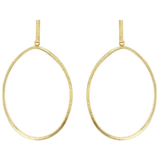Twisted Oval Hoop Earrings