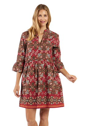 Faith Dress, Italian Tile Claret