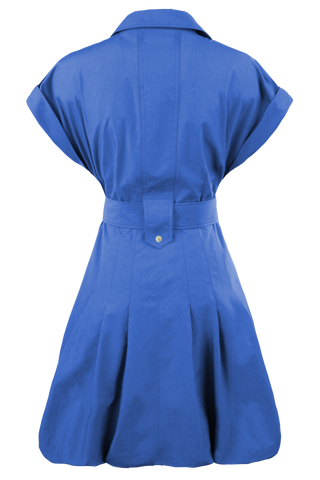 royal blue bubble dress Bubble-Skirt Short Corset Party Dress with Pockets Black / Small