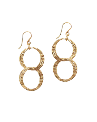 2 Circle Etched Earrings