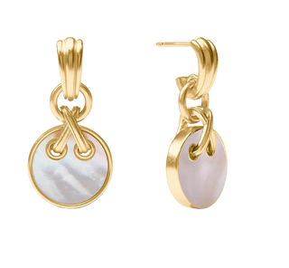 Essex Hoop & Charm Earring - Mother Of Pearl