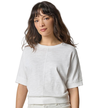 Rib Trim Short Sleeve, White