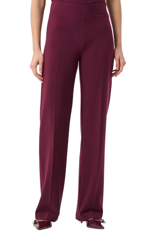 Classic Wide Leg Pants, Elderberry