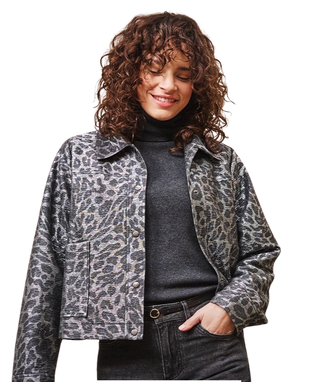 Leopard Jacket, Anthracite