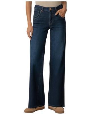Maya High Rise Fab Ab Wide Legs Regular Hem, Angelically