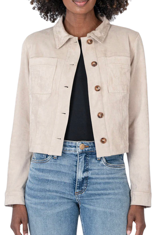 Matilda Crop Jacket, Stone