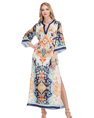 Trimmed Maxi 54", Azure Medallion