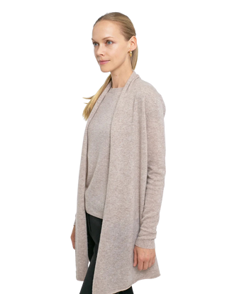 Kimono Open Cardigan, Heather Taupe