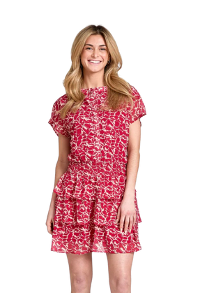 Melody Dress, Burgundy Sketch