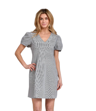 Eden Dress, Black Stripe