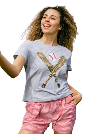 Baseball Tee, Grey