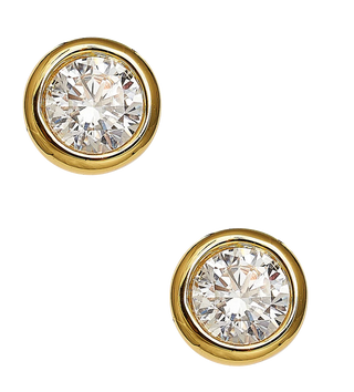 The Baby Bezel Stud, 18K Gold Plated