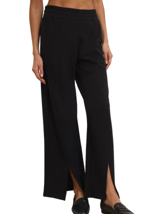 Lincoln Front Slit Knit Pant, Jet Black