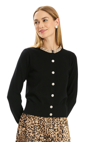 Lisa Bling Cardigan, Black