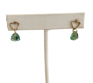 ST-45 Trillion Cut Studs, Lime Luxe