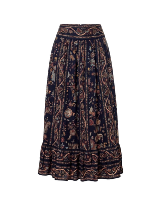 Morgan Midi Skirt, Bois Print