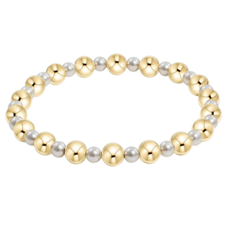 Extends Pearl Grateful Pattern 4mm Bead Bracelet