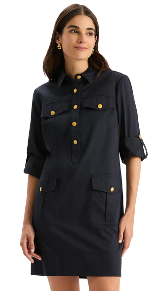 Rory Ctn Shirtdress, Navy
