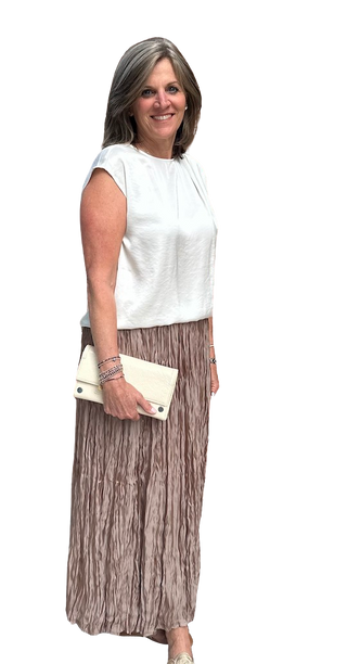 Plisse Skirt, Taupe
