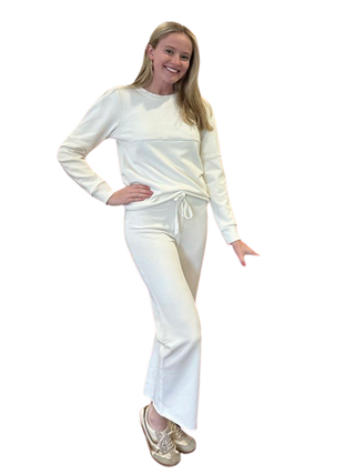 Crop Flare Pant, Faded Pearl