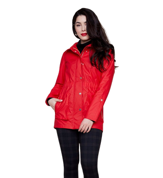 R3895-E2183 100% Waterproof Rain Jacket, Berry