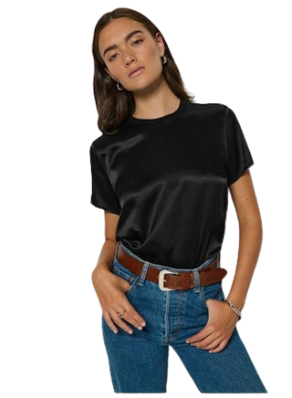 Marie Boxy Crop, Black