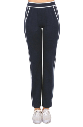 Sweatpants - Trim It Up Navy/White
