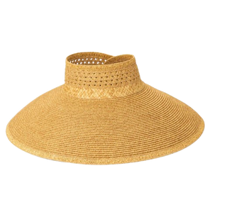 Everyday Full Coverage Wide Brim Roll Up Visor, Toast