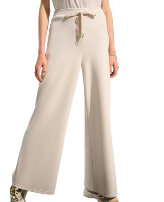 Scuba Jersey Wide Leg Pull-On Pants, Moonstone