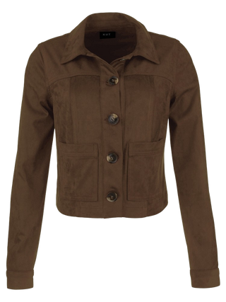 Matilda Crop Trucker Jacket, Chocolate