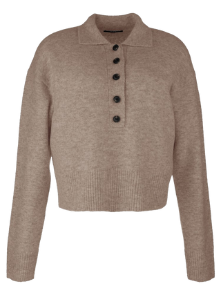 Lilia Button Front Sweater, Oatmeal