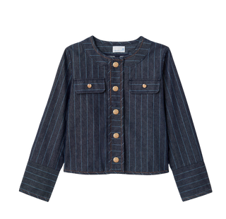 Colby Jacket, Denim Bluebell Stripe