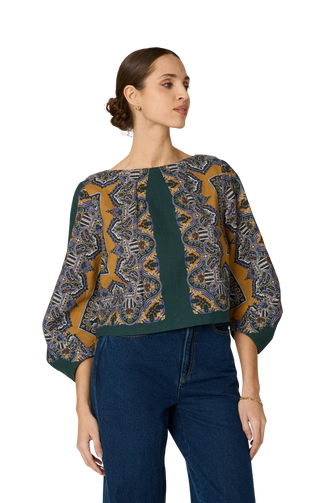 Solana Blouse, Mercado Print