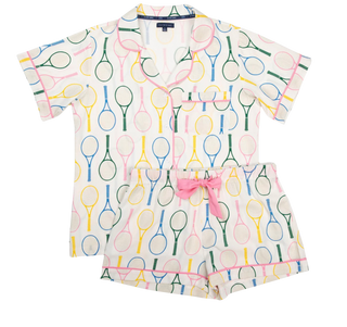 Tennis Time Pajama Shorts Set, Multi