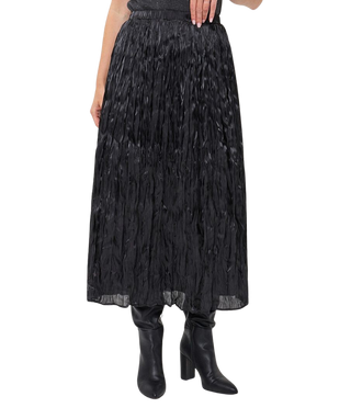 Plisse Skirt, Black