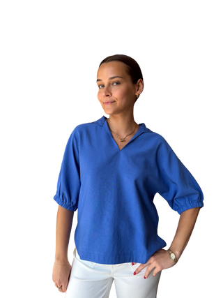 Collar Top, Royal