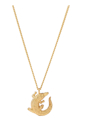 Alligator Solitaire Necklace - Gold