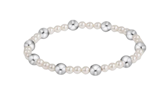 Pearl Sincerity 4mm Bead Bracelet - 6mm Sterling