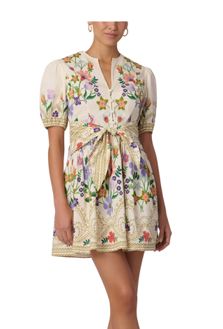 Tinsley Dress, Lilac/Tangerine/Sand