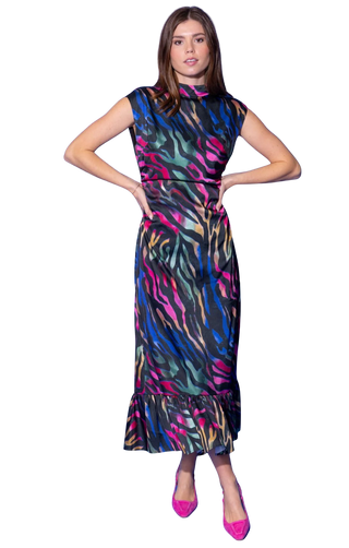 Estelle Dress, Prism Zebra