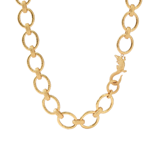 Alligator Link Necklace Gold, OS