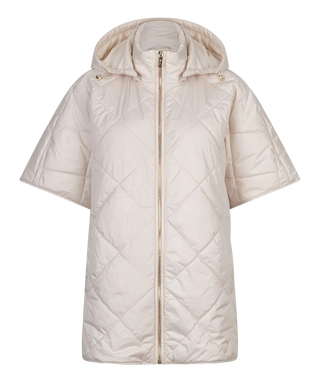 Quilted Bodywarmer Poncho, Light Sand
