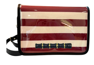 Clear Gameday Stadium Bag, Maroon Thick Stripe w/ XX Gold Bamboo
