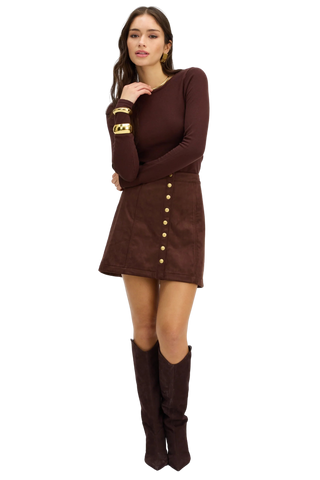 Carla Skirt, Espresso
