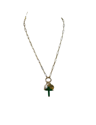 Faith - Triple Charm Cluster/Jade Cross